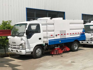 vacuum powered sweeper truck