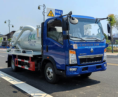 One Unit Of 5CBM HOWO Sewage Suction Truck Ship To Bonaire Island